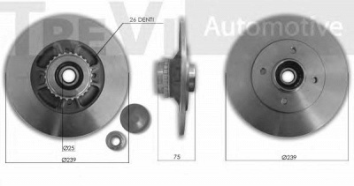 TREVI AUTOMOTIVE wb2294 -  Комплект подшипника ступицы колеса